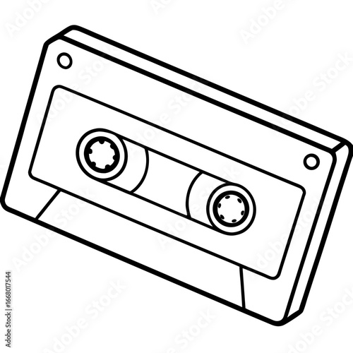 Vintage Audio Tape Vector Art