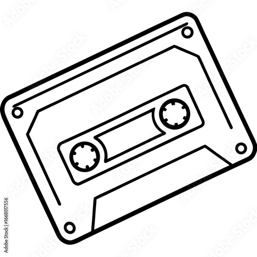 Vintage Audio Tape Vector Art
