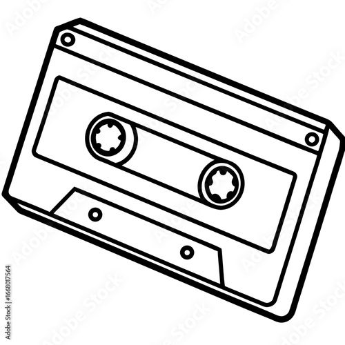 Vintage Audio Tape Vector Art
