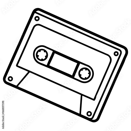 Vintage Audio Tape Vector Art