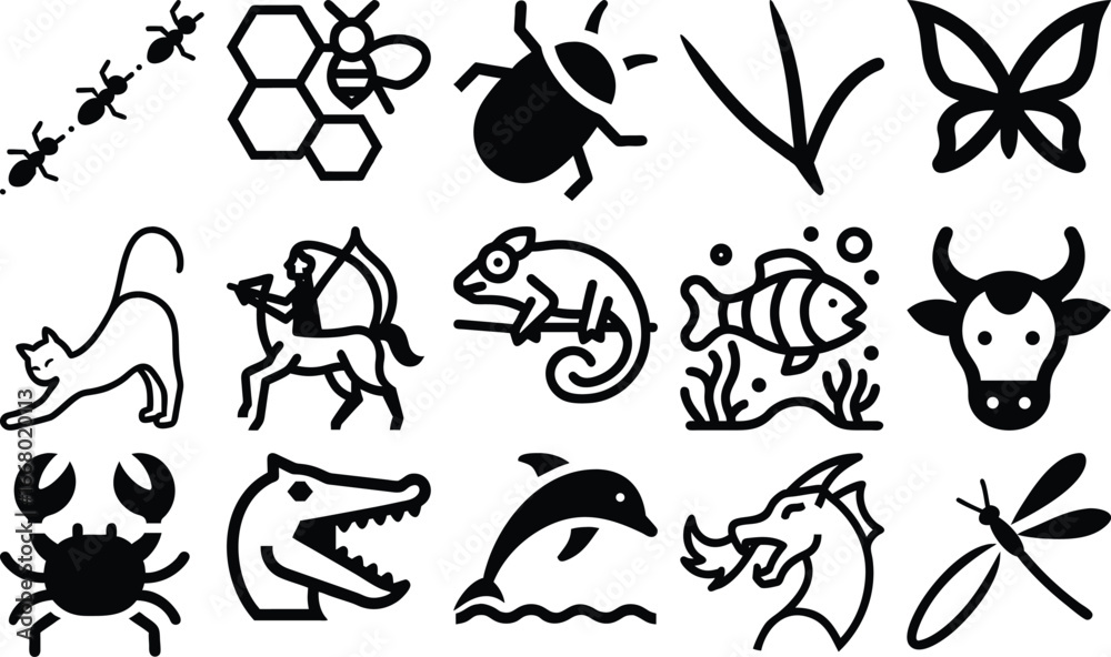 Obraz premium set of animals