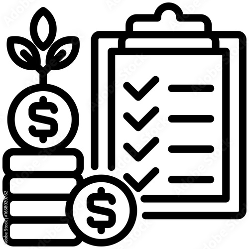 investment appraisal icon isolated on white background. vector illustration icon for Investment and Financial Innovations