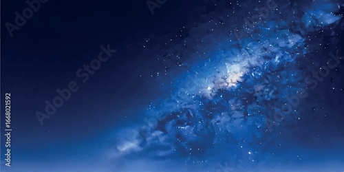 Vast night sky filled with countless stars and the luminous milky way galaxy, showcasing the beauty of the universe