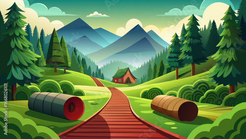 Rolling green carpets stretch endlessly across the mystical Black Forest, hills breathing serenity, valleys whispering timeless secrets, sunlight filters gently, painting tranquility across this bound