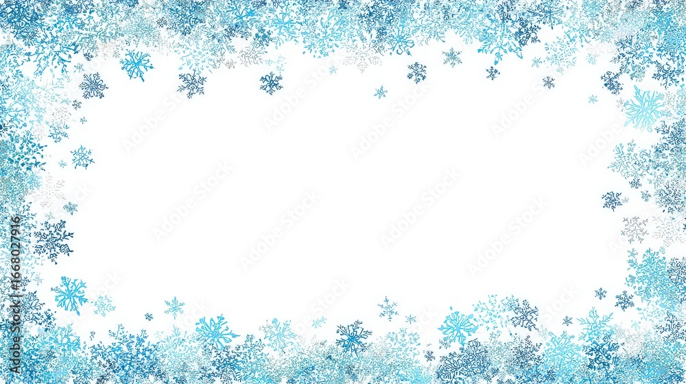 Fototapeta premium Abstract Blue And White Pixelated Frame