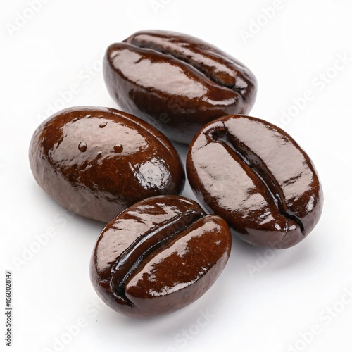 Wallpaper Mural Chocolate Covered Coffee Beans Isolated on White Torontodigital.ca