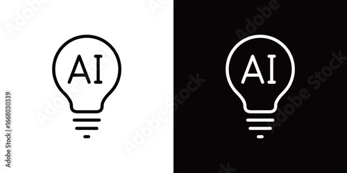 電球 アイデア 閃き ひらめき AI アイコン