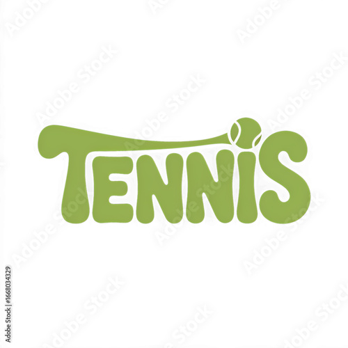 Dynamic tennis graphic showcasing movement and energy with green and white colors representing the sport's excitement and competitiveness