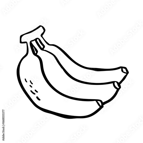 Hand drawn bananas illustration.