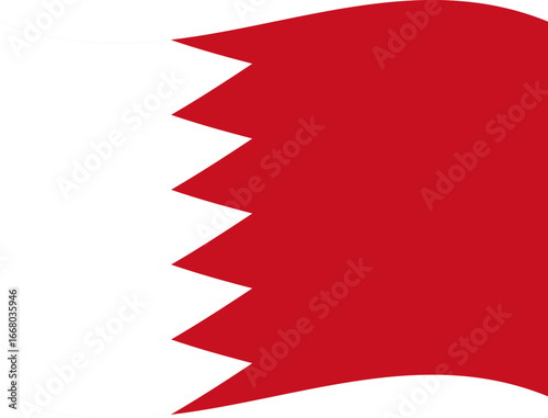 Bahrain waving flag illustrator of national  icon