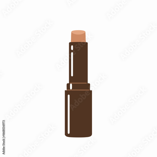 Brown Stick Foundation Makeup Cosmetic Product Illustration