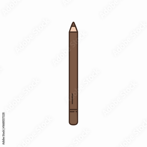 Simple Illustration of a Brown Eye Pencil