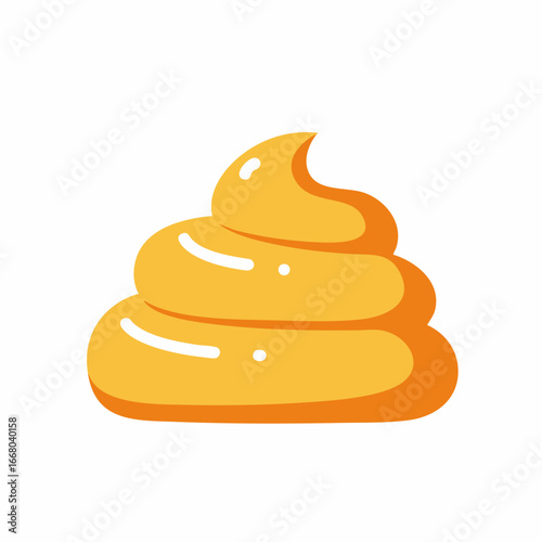 Cartoonish Pile of Poop with Detailed Layers and Highlights