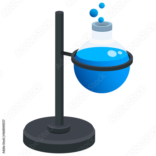 Flask on Retort Stand Icon