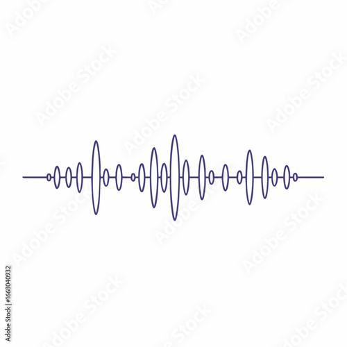 Abstract Purple Sound Waveform Representing Audio Visualization and Frequency