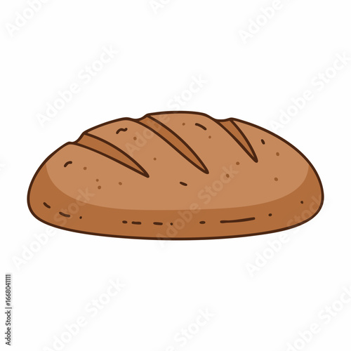Freshly Baked Loaf of Bread with Detailed Crust and Scoring