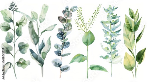 Wallpaper Mural Elegant Vintage Floral Art: Watercolor Blooming Flowers with White & Pink Pastels – Isolated Illustration Torontodigital.ca