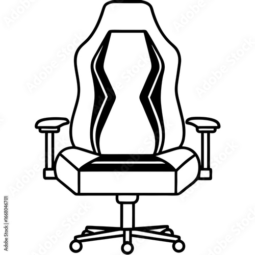 Modern Gamer Seat Art Vector