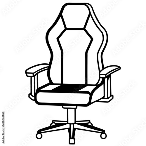 Modern Gamer Seat Art Vector