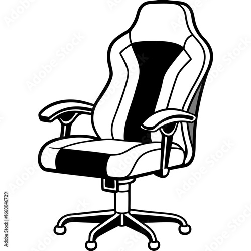 Modern Gamer Seat Art Vector