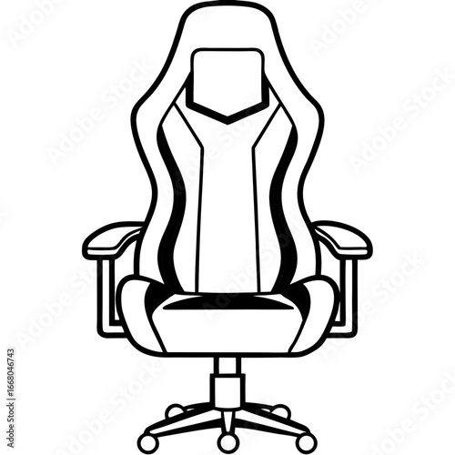 Modern Gamer Seat Art Vector