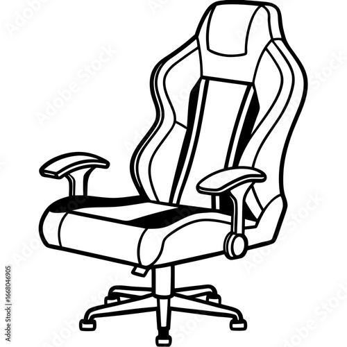 Modern Gamer Seat Art Vector