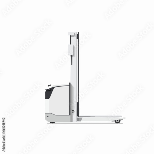 Modern Warehouse Pallet Stacker with Minimalist Design and Shadow