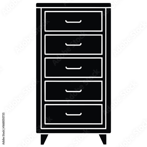 Tall black dresser with white drawer handles furniture
