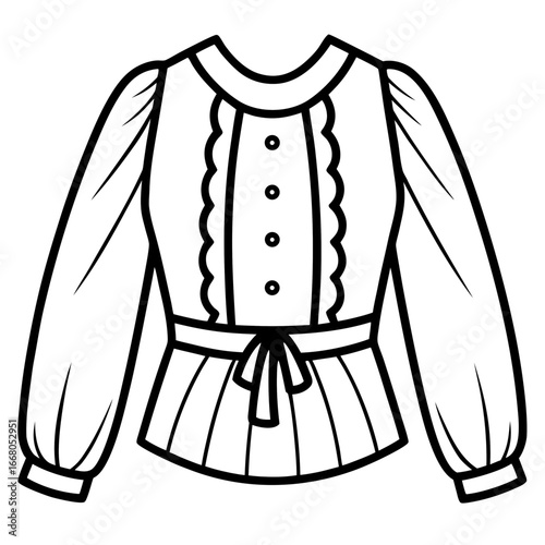Vintage Peasant Top Vector
