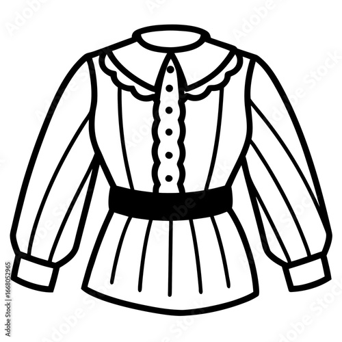 Vintage Peasant Top Vector