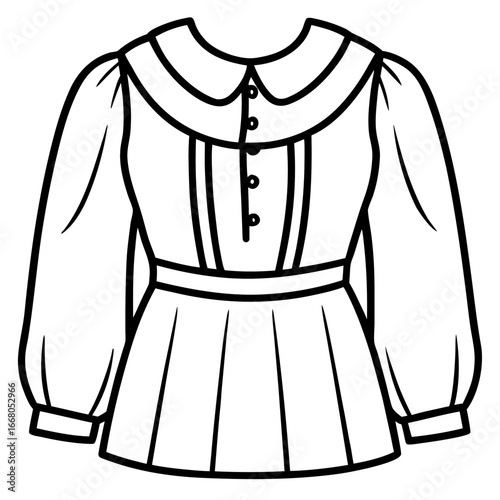 Vintage Peasant Top Vector