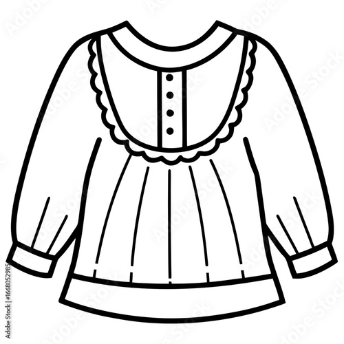 Vintage Peasant Top Vector