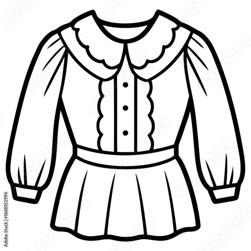 Vintage Peasant Top Vector