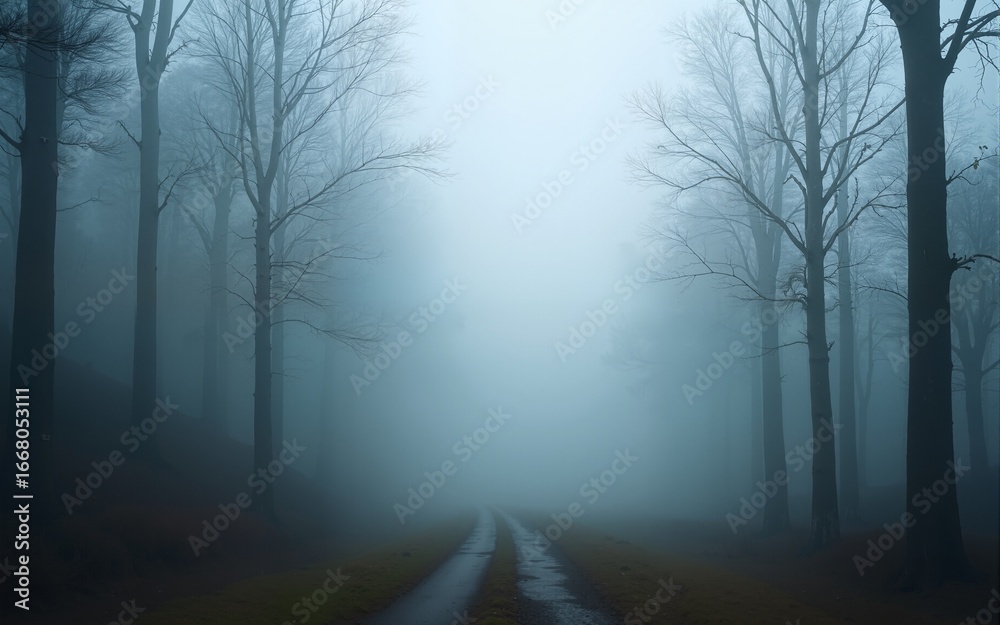 Obraz premium Fog in the Forest. High quality