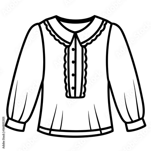 Vintage Peasant Top Vector