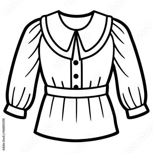 Vintage Peasant Top Vector