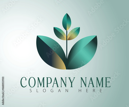 An elegant flower logo design concept.