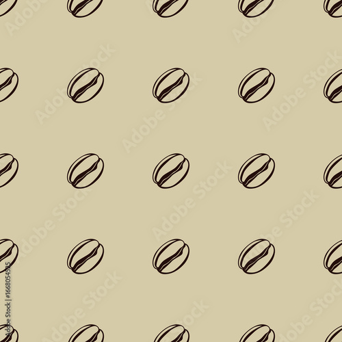 Coffee beans pattern background. Coffee Bean Seamless Pattern Vector