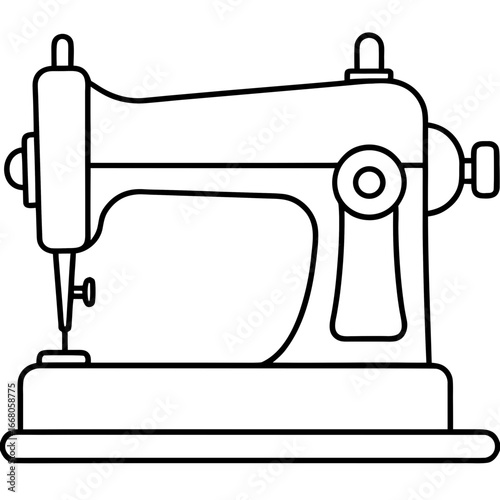 Sewing Machine – Vector Art Illustration