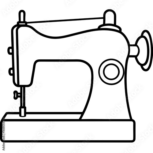 Sewing Machine – Vector Art Illustration
