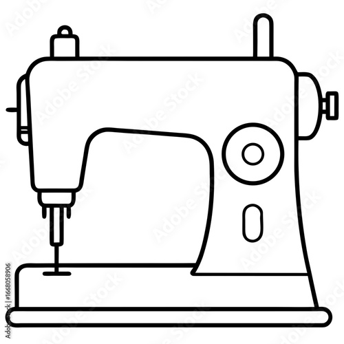 Sewing Machine – Vector Art Illustration