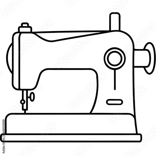 Sewing Machine – Vector Art Illustration