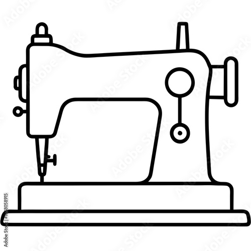 Sewing Machine – Vector Art Illustration