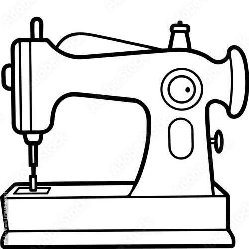 Sewing Machine – Vector Art Illustration