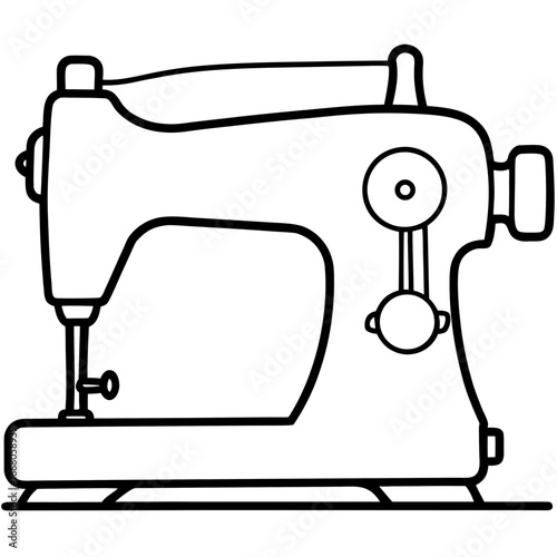 Sewing Machine – Vector Art Illustration