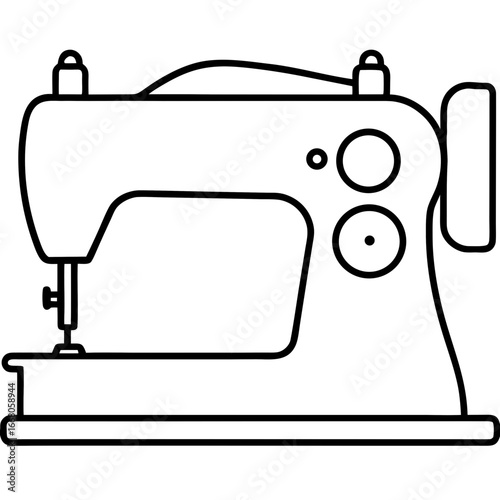 Sewing Machine – Vector Art Illustration