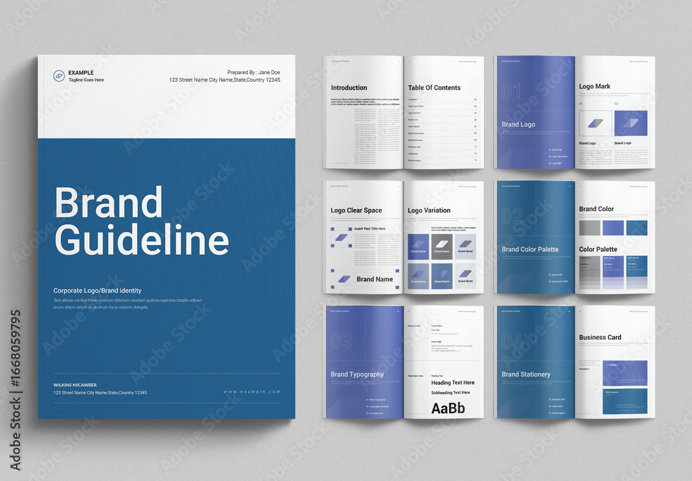 Brand Guidelines Template Design Layout Stock Template | Adobe Stock