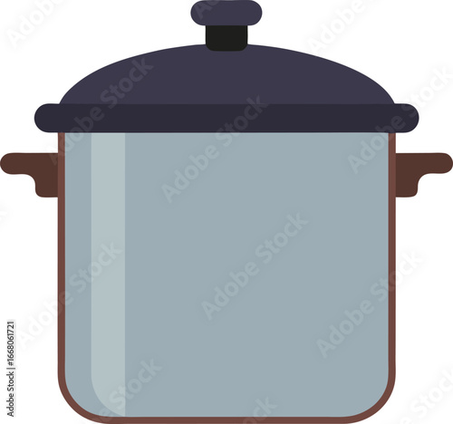 cooking pot on white background
