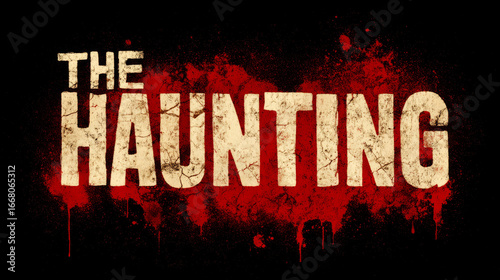 Dark Horror Text Effect Saying The Haunting