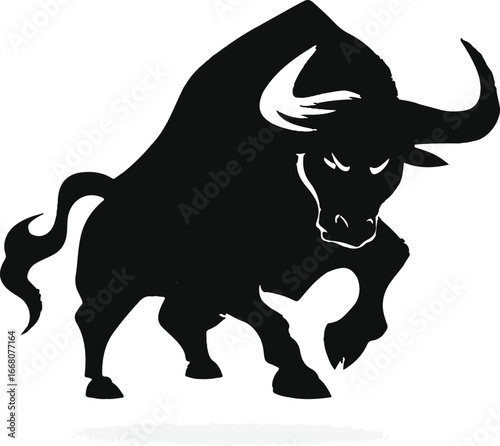Fearless Bull Vector Clipart